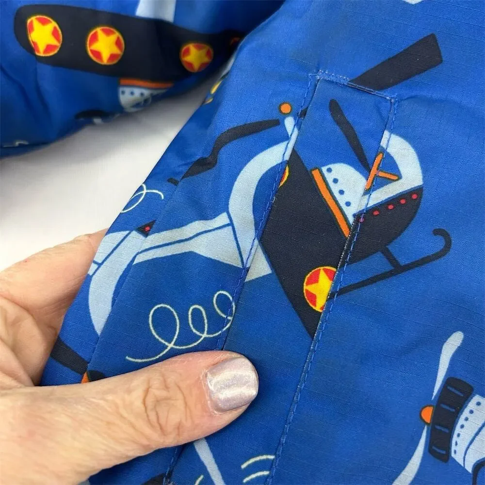 The Children's Place 3-in-1 Toddler Jacket 2T Blue Airplane Print